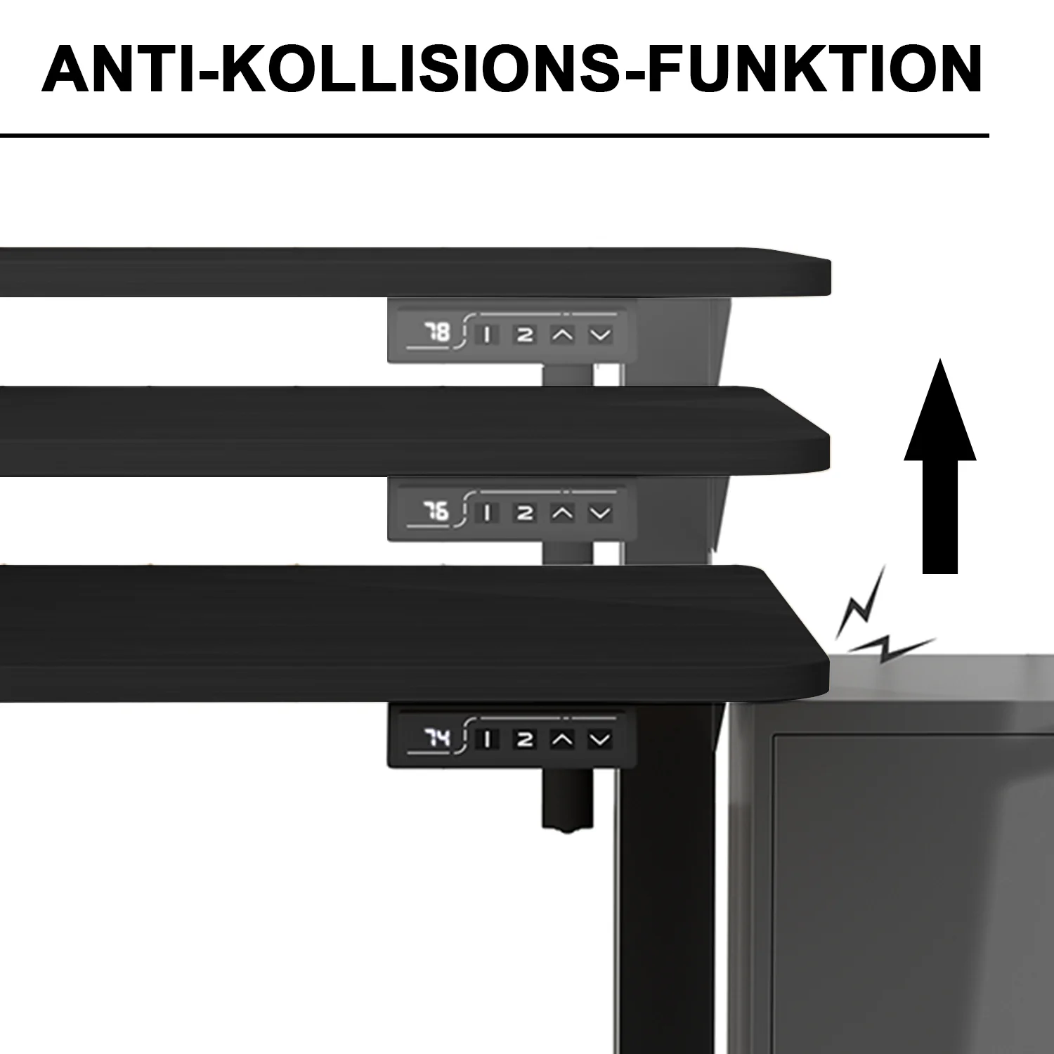 Elektrisch Höhenverstellbarer Schreibtisch 100X60 cm - Image 4