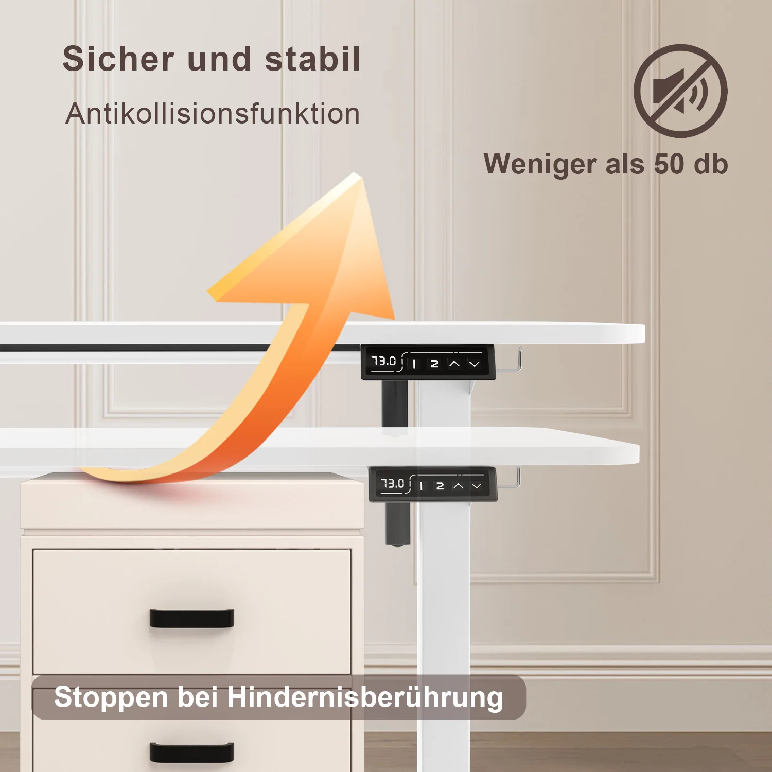 Elektrisch Höhenverstellbarer Schreibtisch 120X60 cm - Image 9
