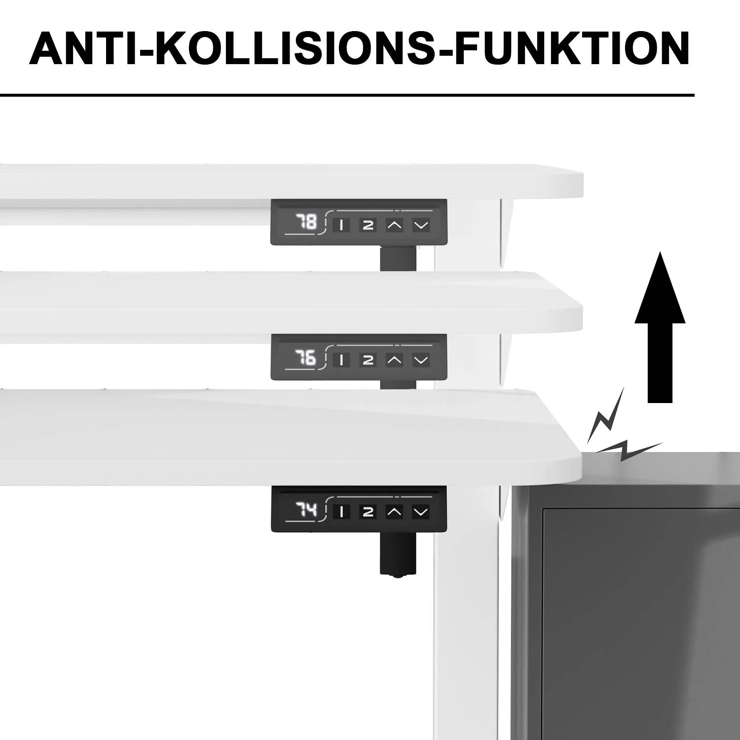 Elektrisch Höhenverstellbarer Schreibtisch 140X70 cm - Image 8