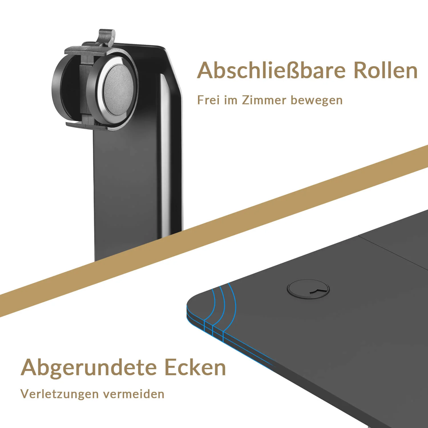 Elektrisch Höhenverstellbarer Schreibtisch mit Rädern 140X70 cm - Image 13