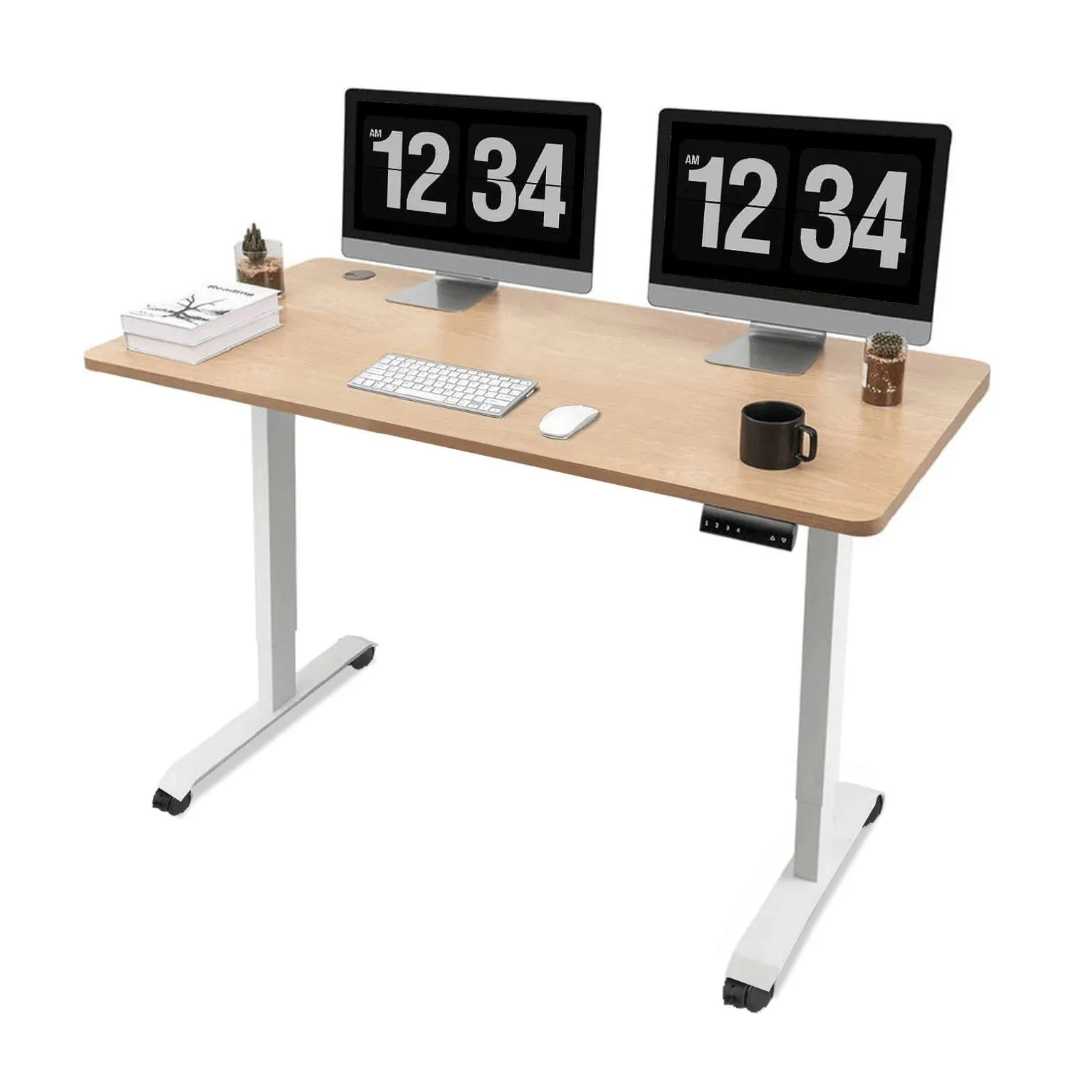 Elektrisch Höhenverstellbarer Schreibtisch mit Rädern 140X70 cm - Image 17