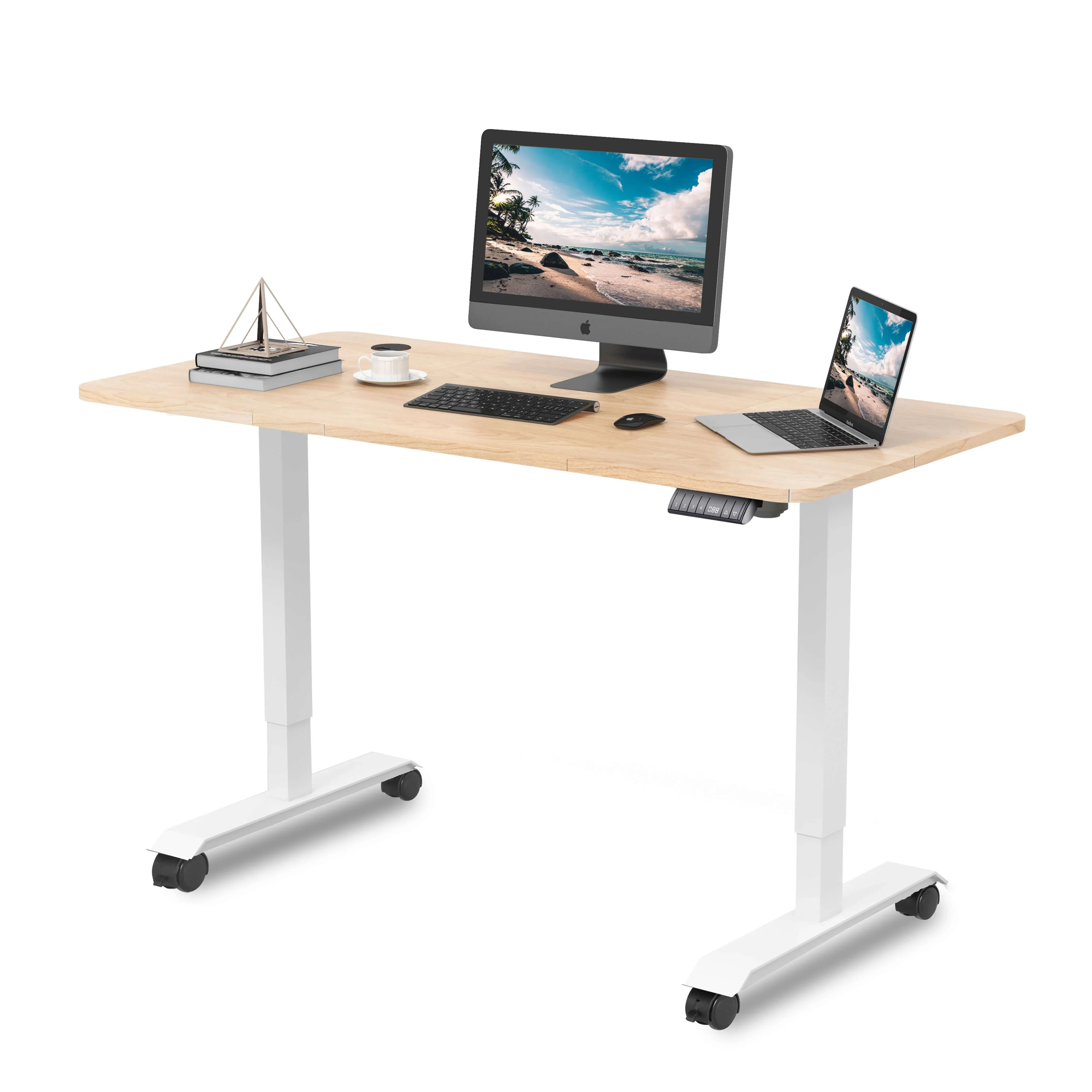 Elektrisch Höhenverstellbarer Schreibtisch mit Rädern 140X70 cm - Image 18