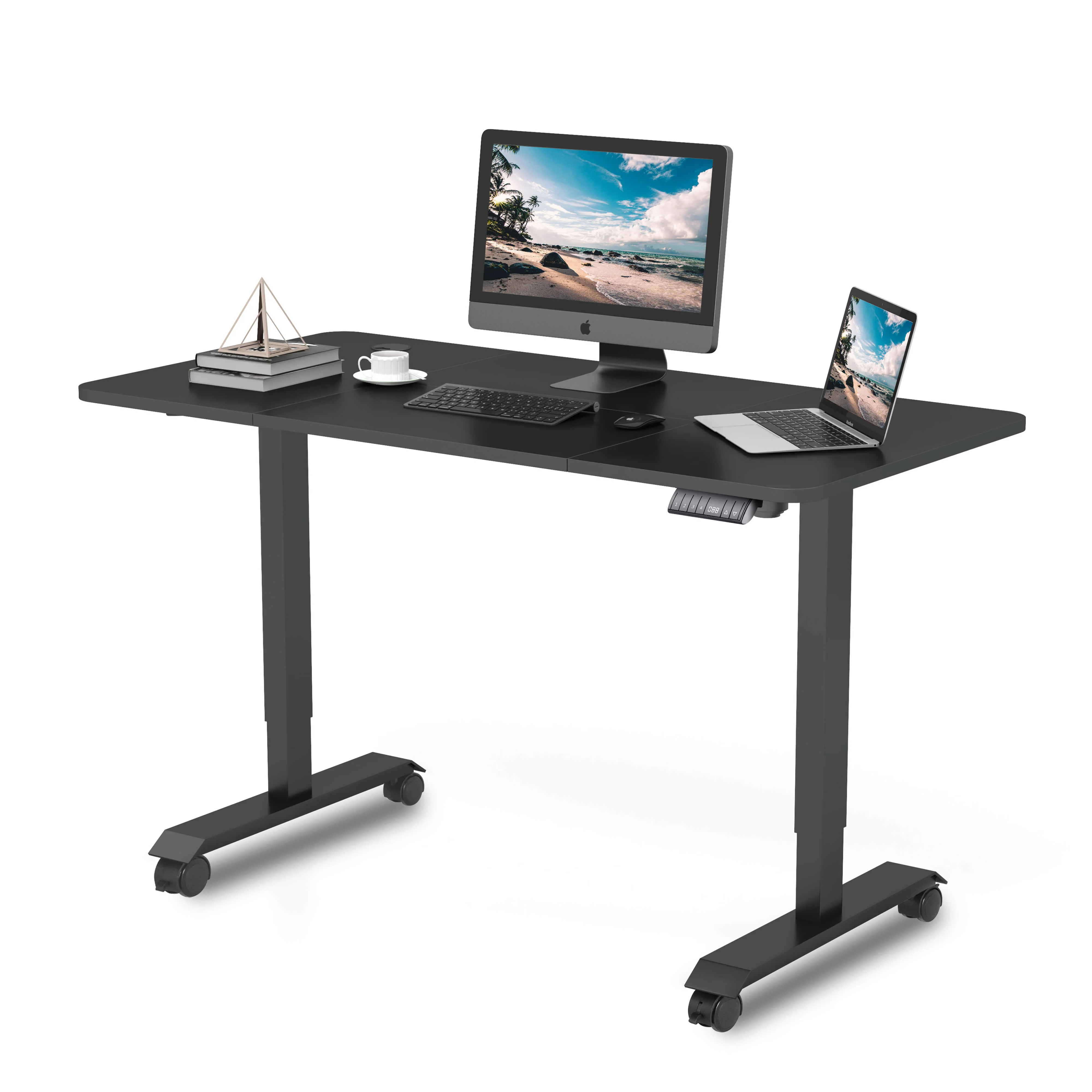Elektrisch Höhenverstellbarer Schreibtisch mit Rädern 140X70 cm - Image 8