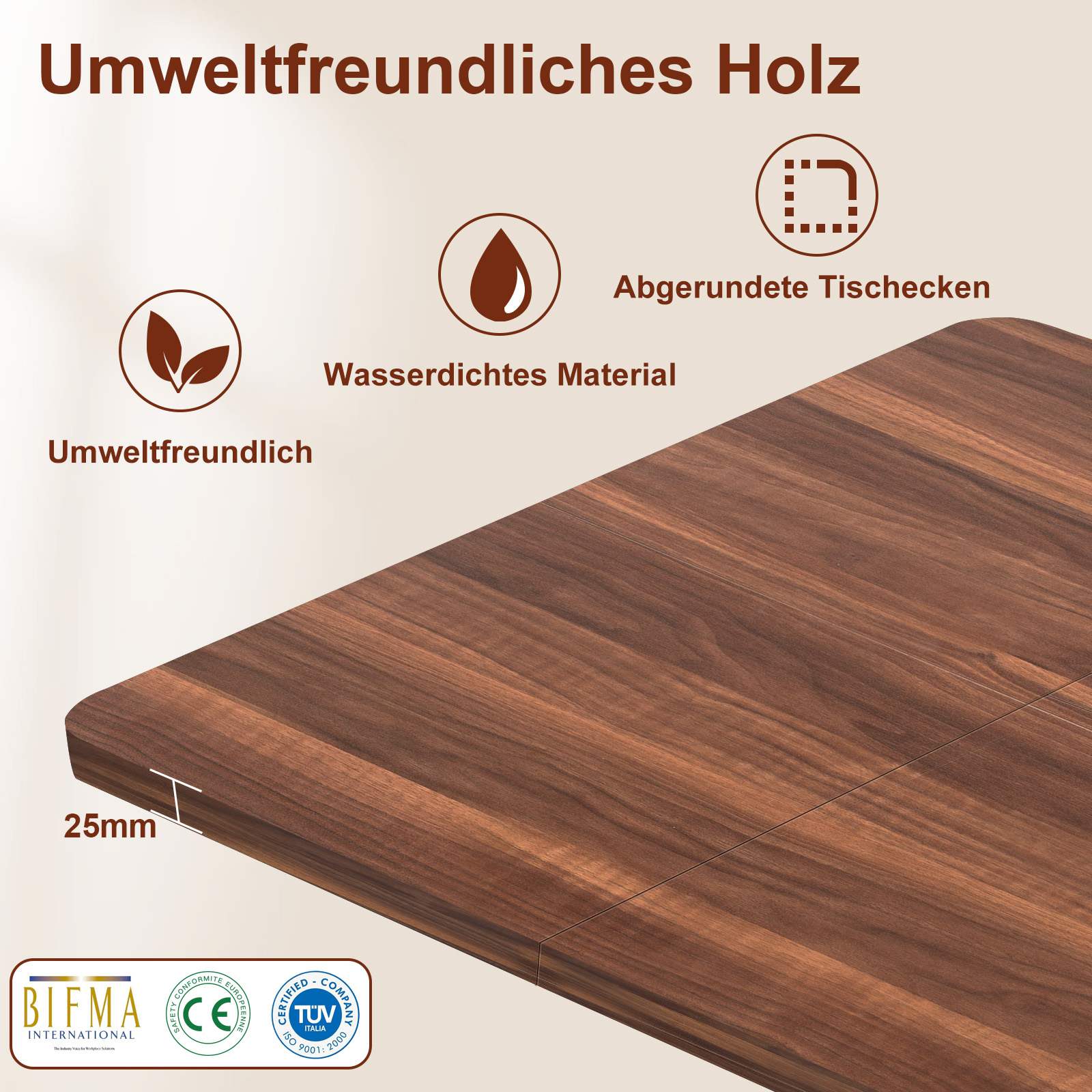 Elektrisch Höhenverstellbarer Schreibtisch 160X80 cm - Image 5