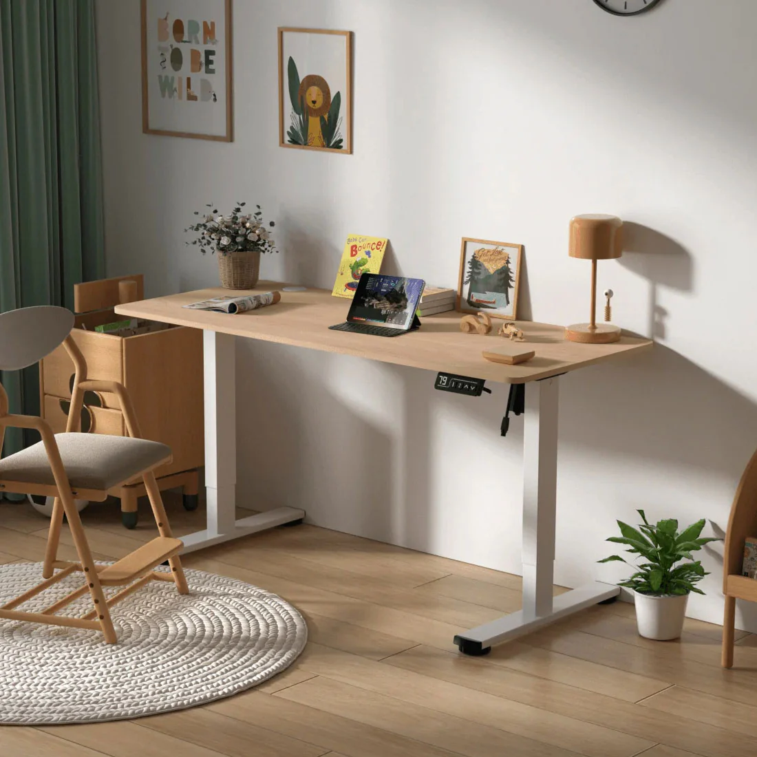 Basic Höhenverstellbarer Schreibtisch mit Entire Board Desktop - Image 11