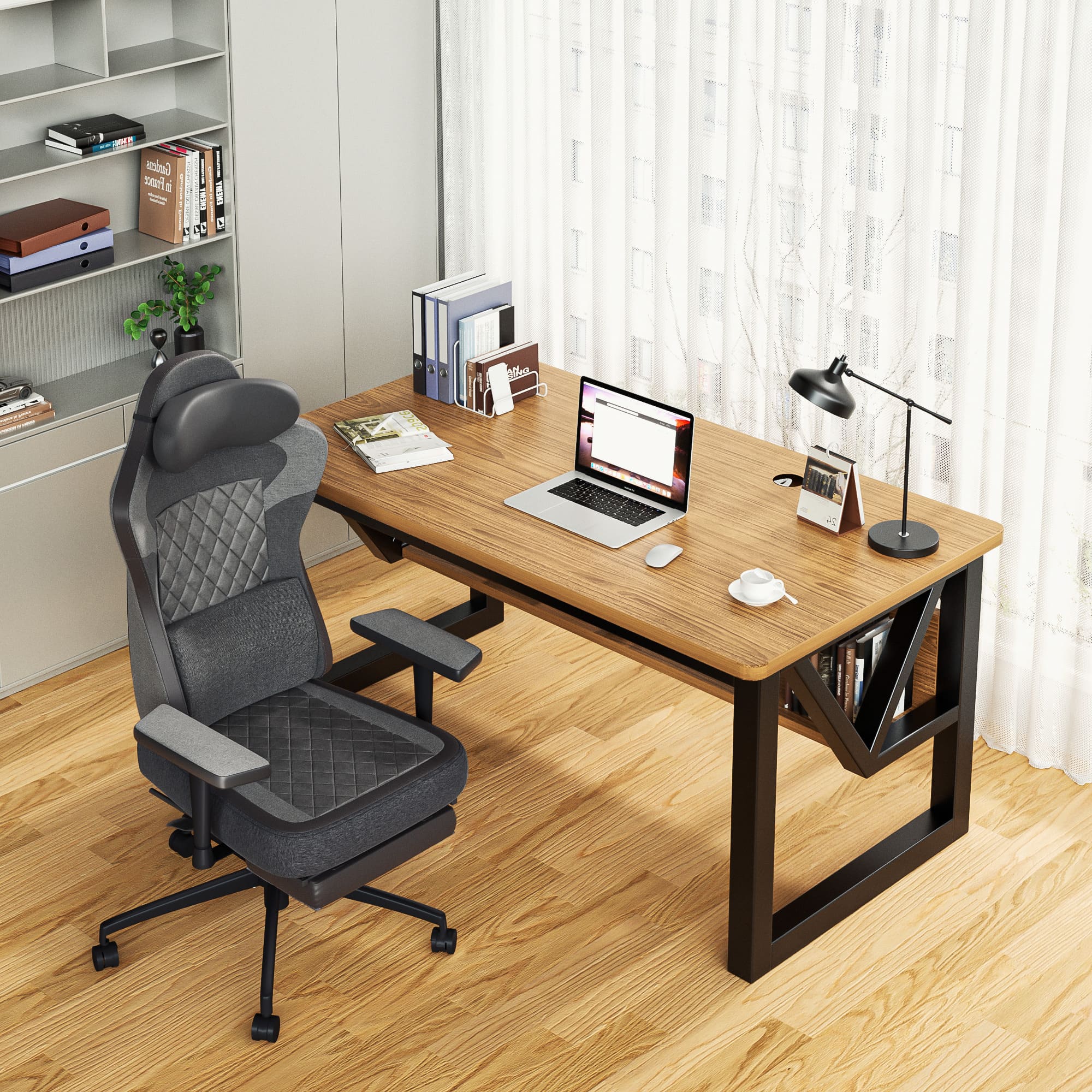 Bürostuhl mit Fußstütze, Ergonomischer Gaming Stuhl - Image 4