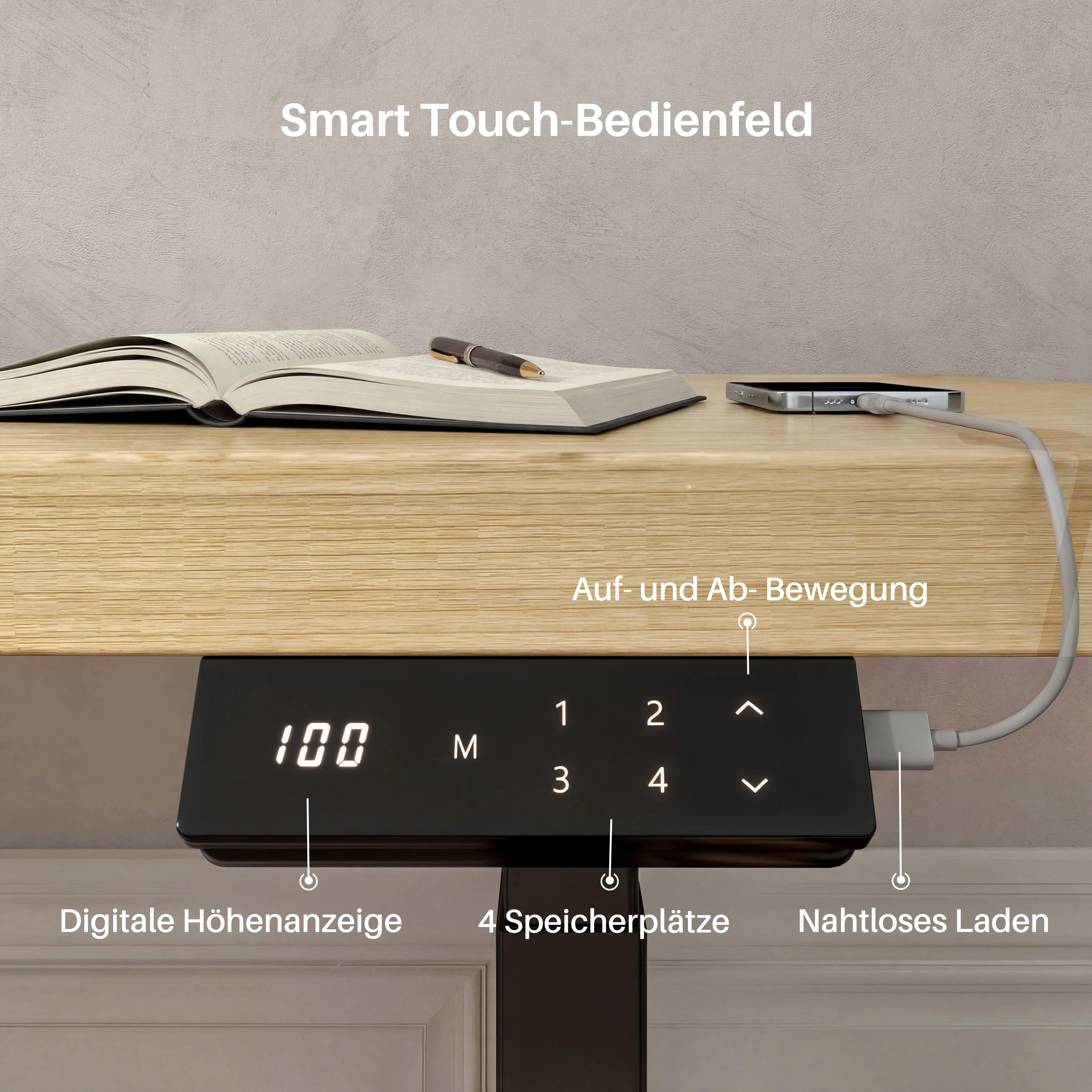 Dual Ultra X Tischgestell mit Premium Elektrisch Höhenverstellbarer Schreibtisch - Image 7