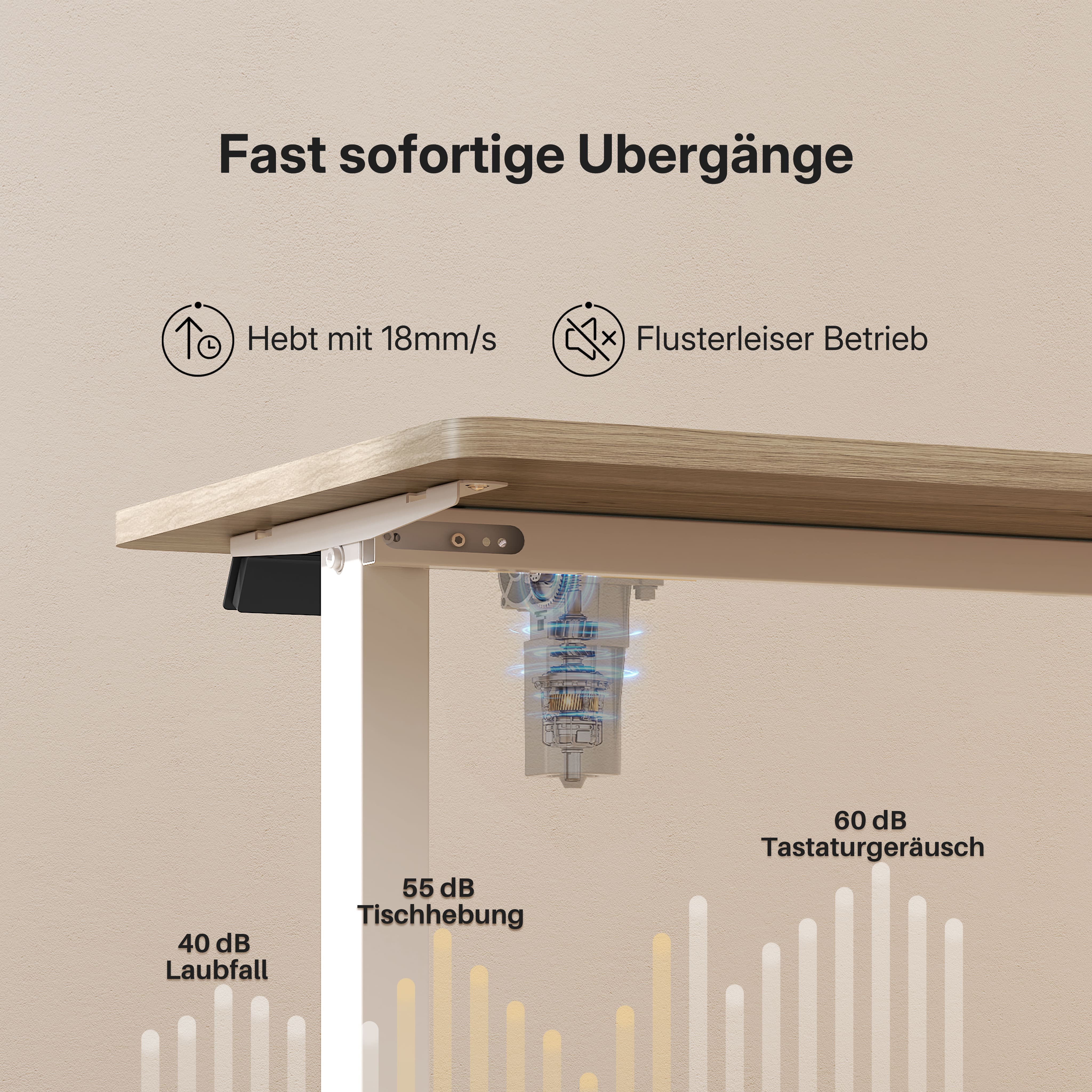Economy Solid Elektrisch Höhenverstellbarer Schreibtisch - Image 3
