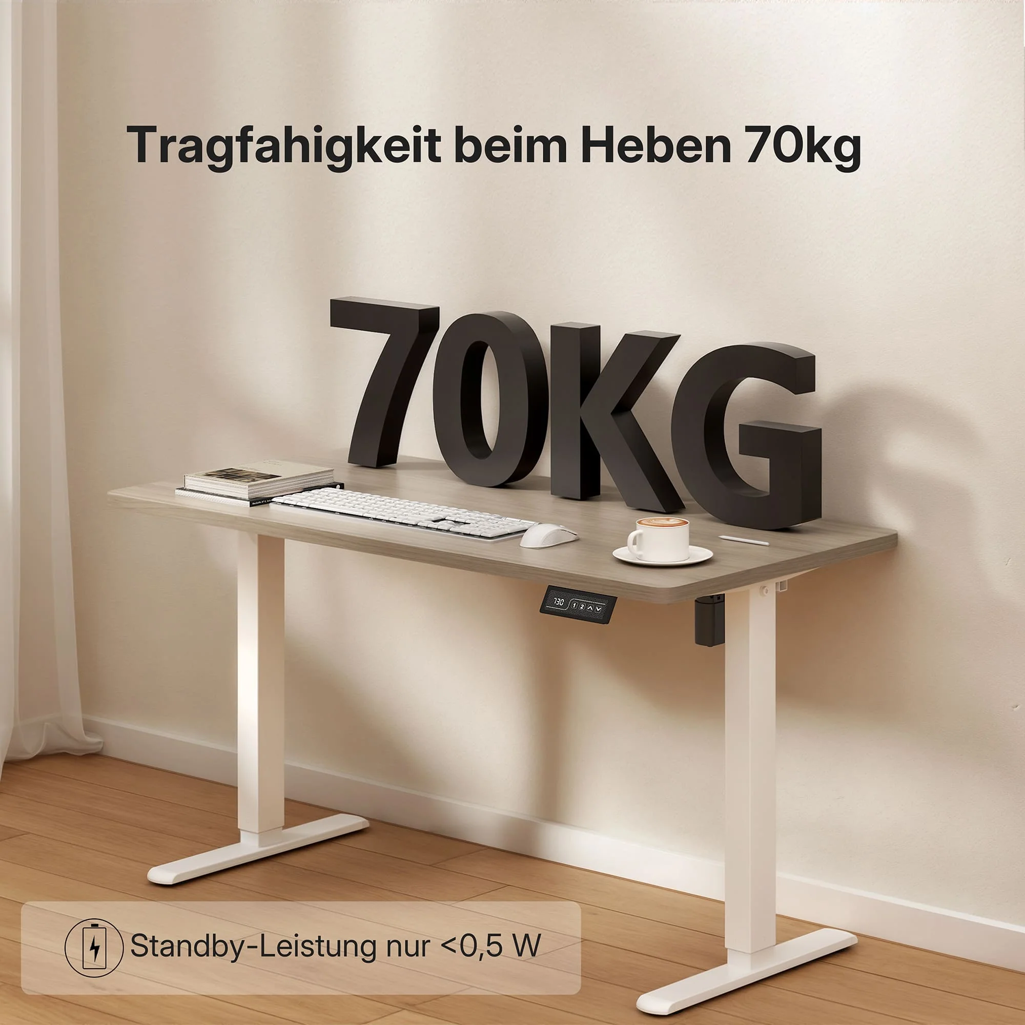 Economy Solid Elektrisch Höhenverstellbarer Schreibtisch - Image 4