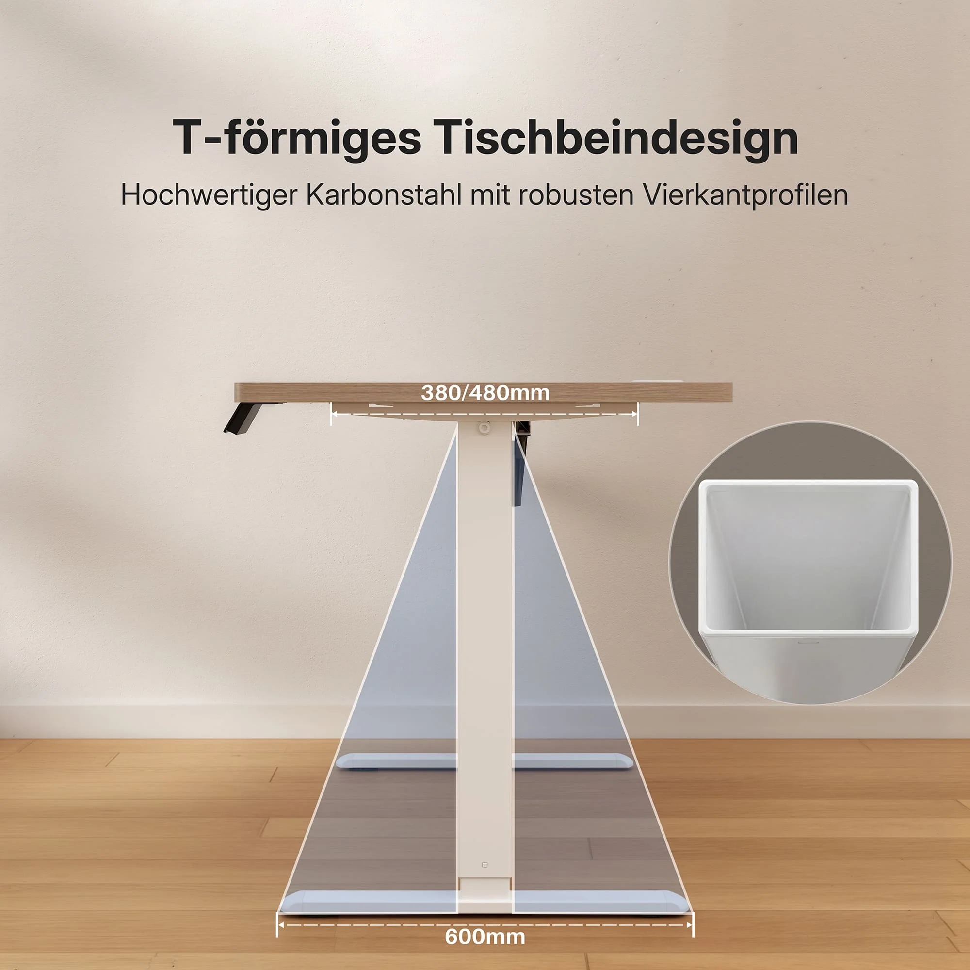 Economy Solid Elektrisch Höhenverstellbarer Schreibtisch - Image 5