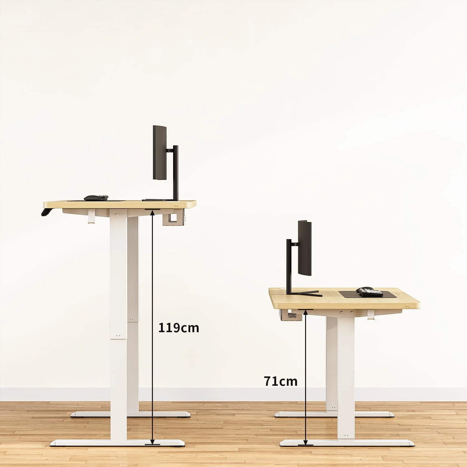Elite Elektrisch Höhenverstellbarer Schreibtisch mit Entire Board Desktop - Image 10