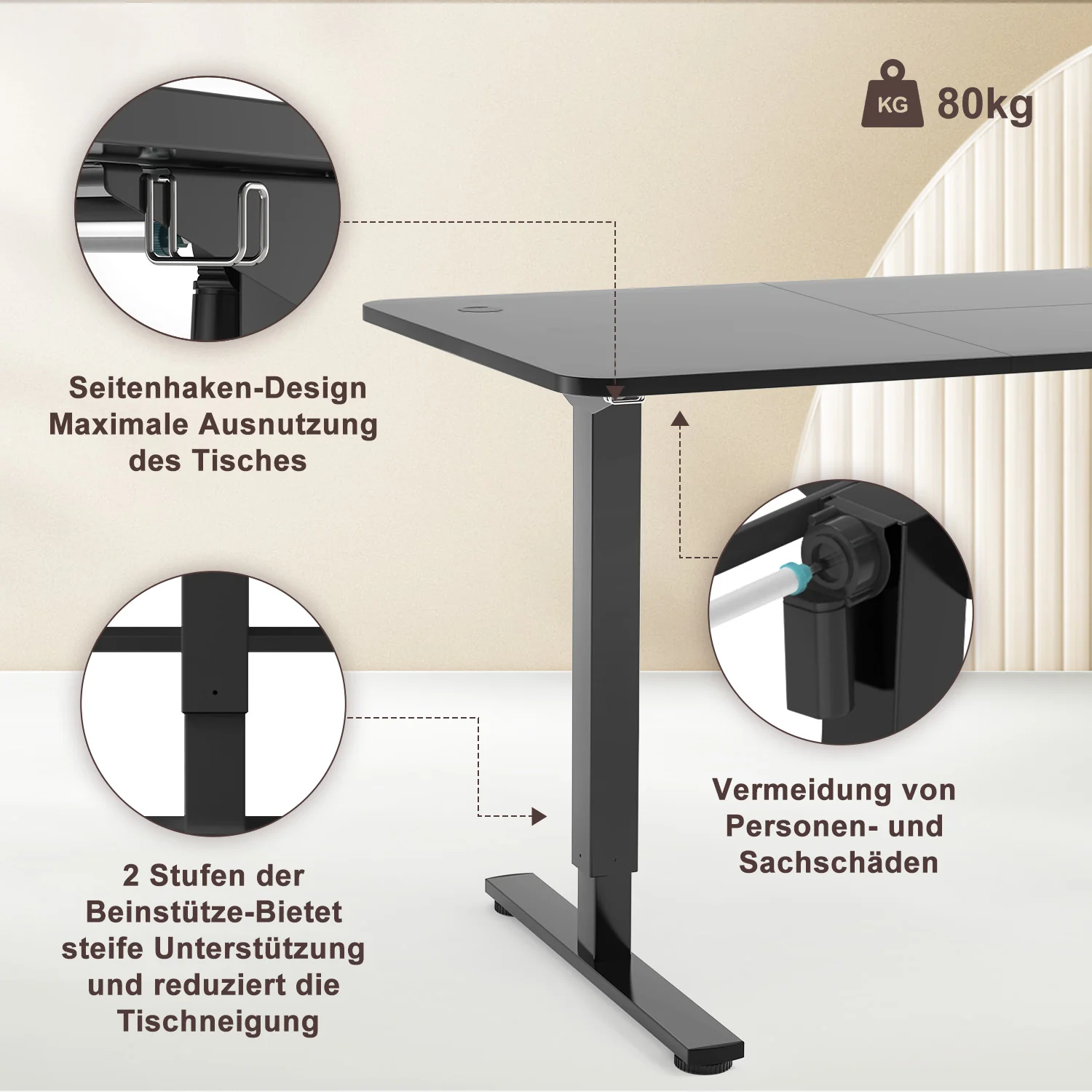 Elektrisch Höhenverstellbarer Schreibtisch 140X70 cm - Image 20