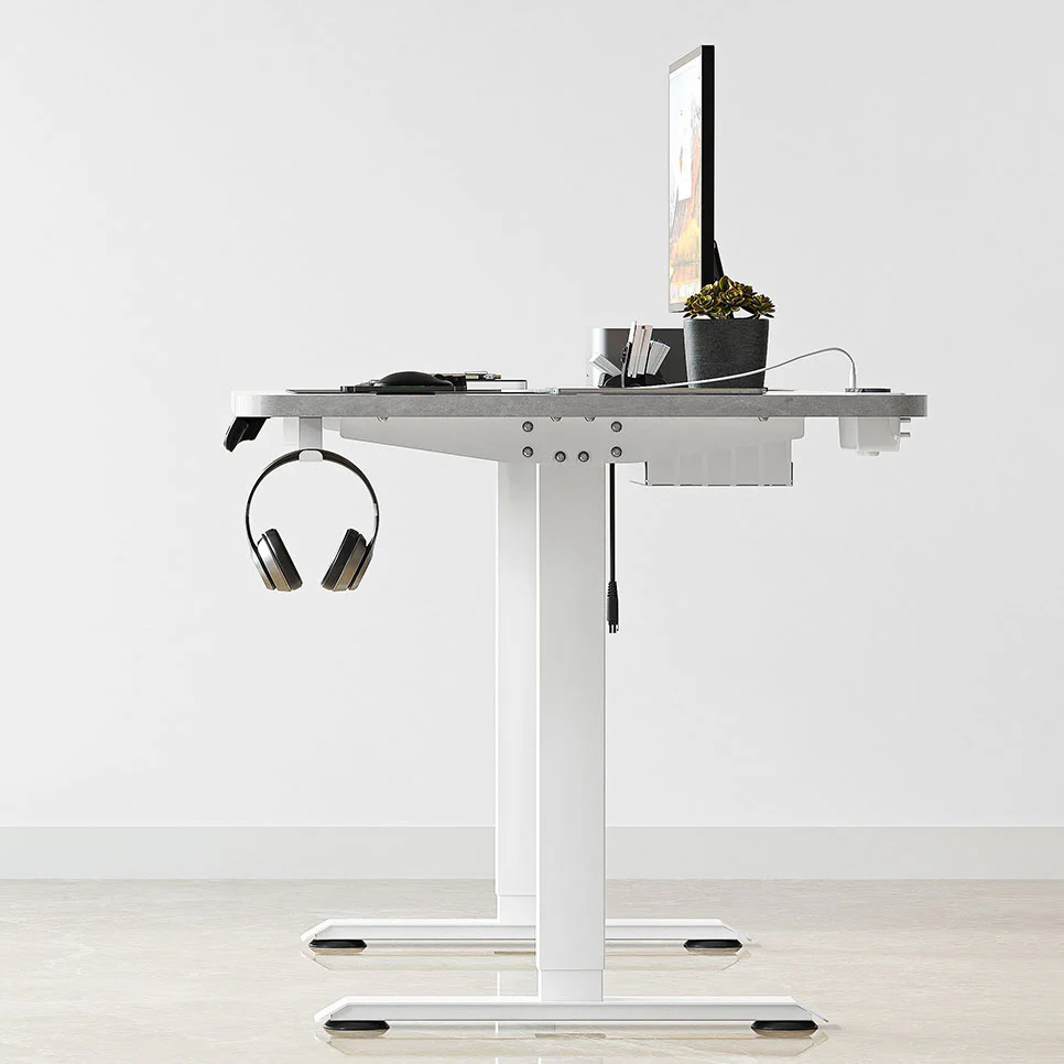 Elektrisch höhenverstellbarer Schreibtisch mit Steckdosenleiste und kabellosem Laden - Image 8