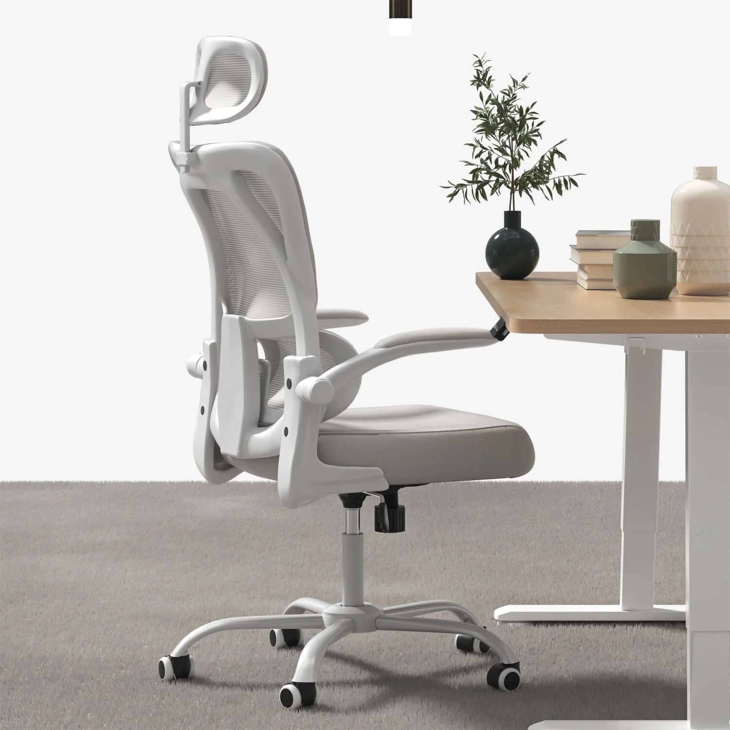 Furniwell Klassischer Ergonomischer Bürostühl mit Verstellbarer hoher Rücken - Image 11