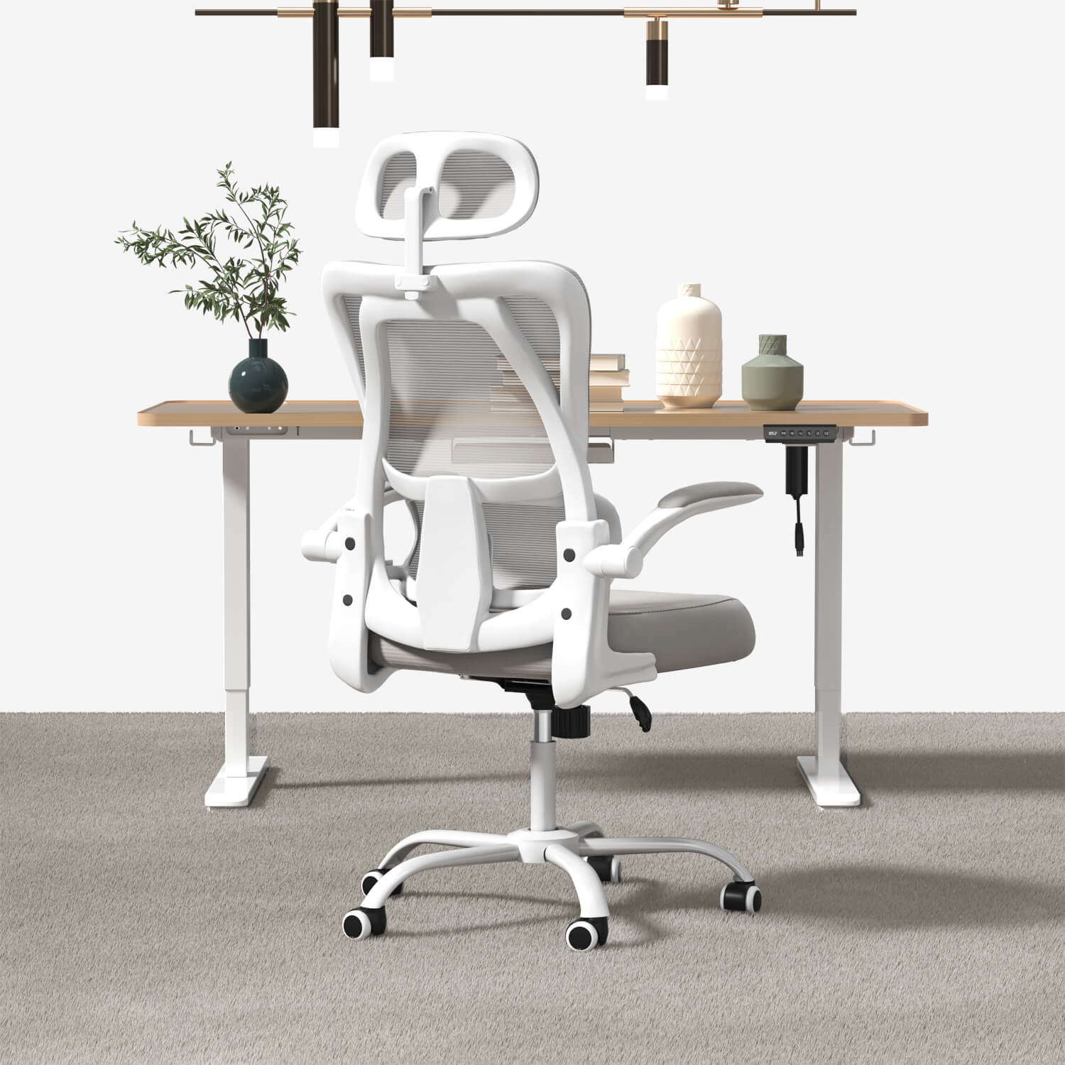 Furniwell Klassischer Ergonomischer Bürostühl mit Verstellbarer hoher Rücken - Image 3