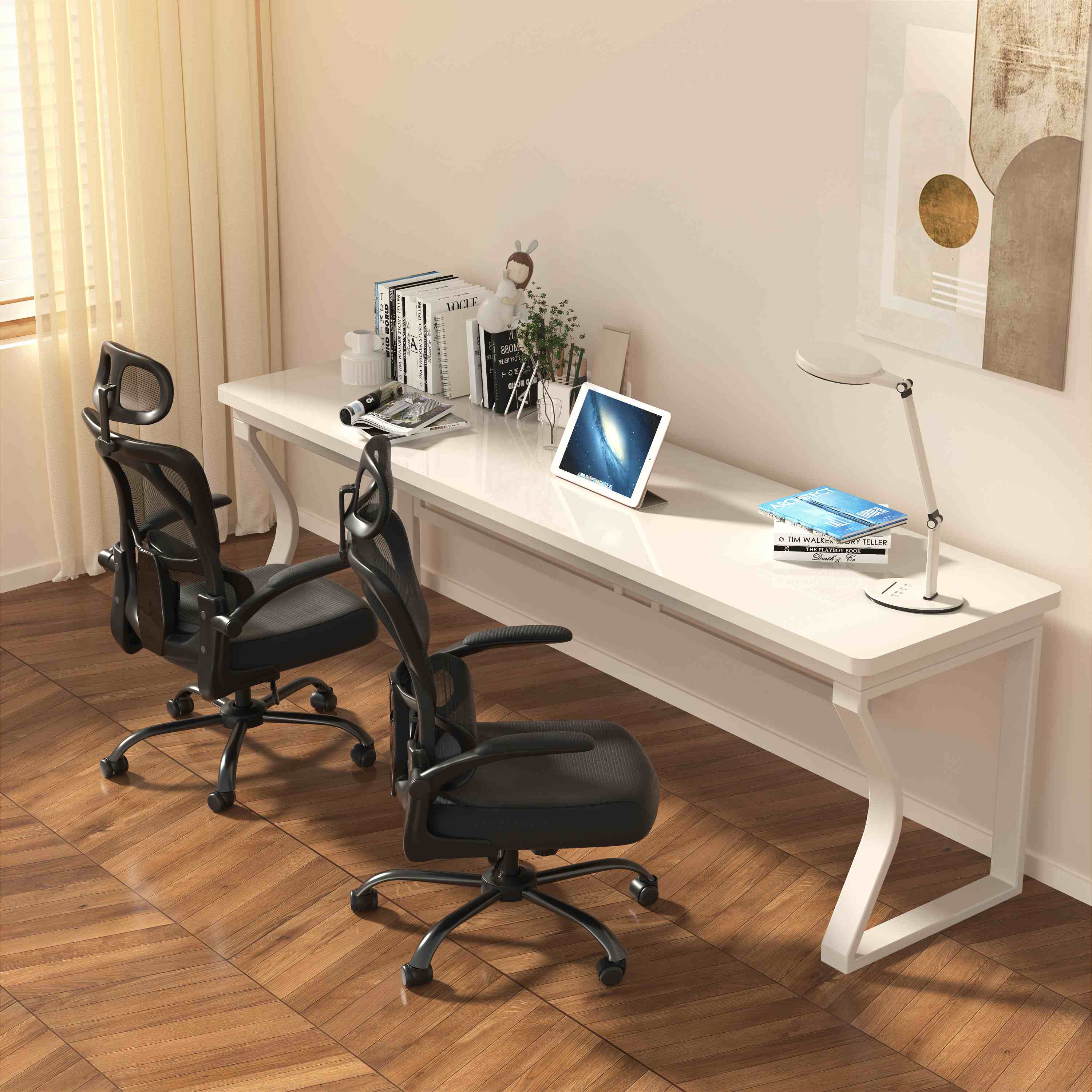 Furniwell Klassischer Ergonomischer Bürostühl mit Verstellbarer hoher Rücken - Image 7