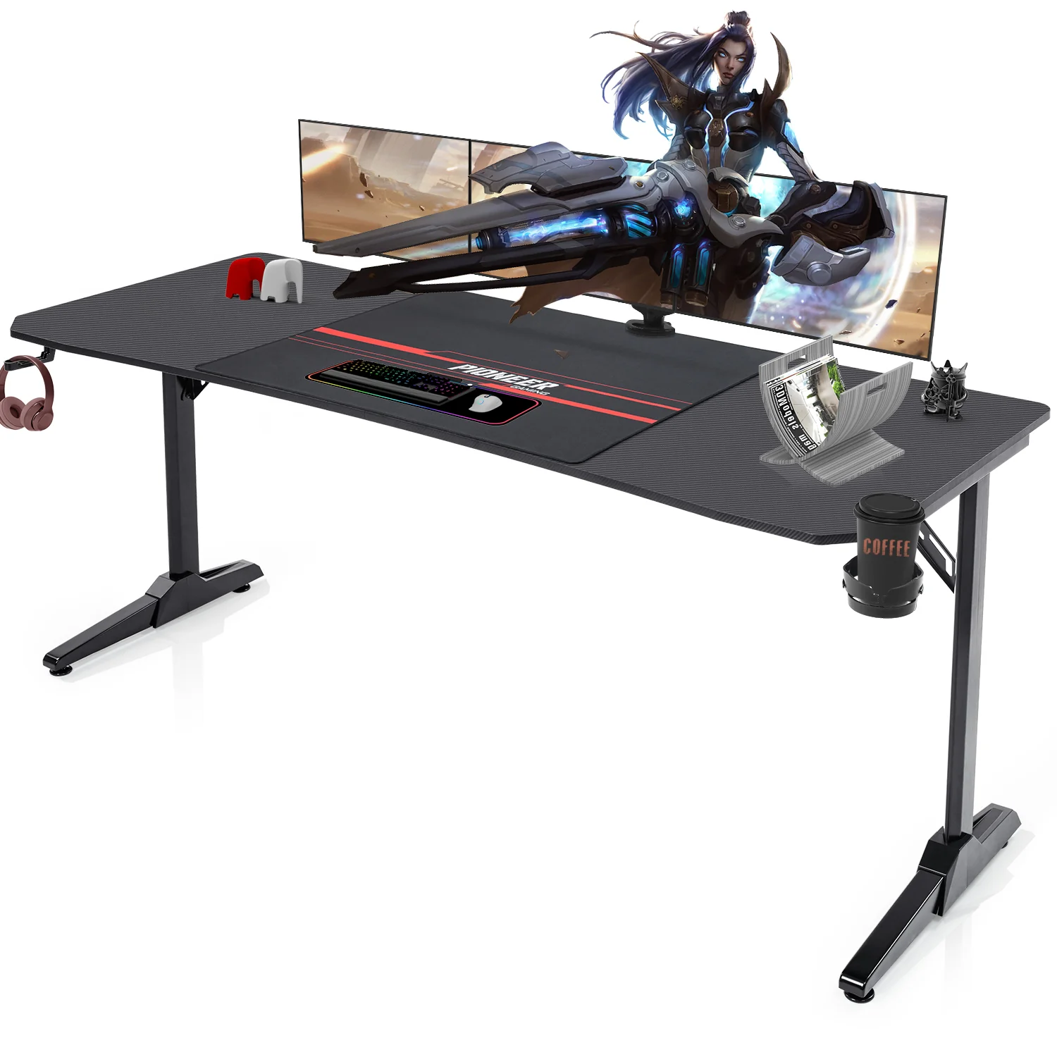 Gaming Tisch mit Getränkehalter 140/160/180 cm - Image 16