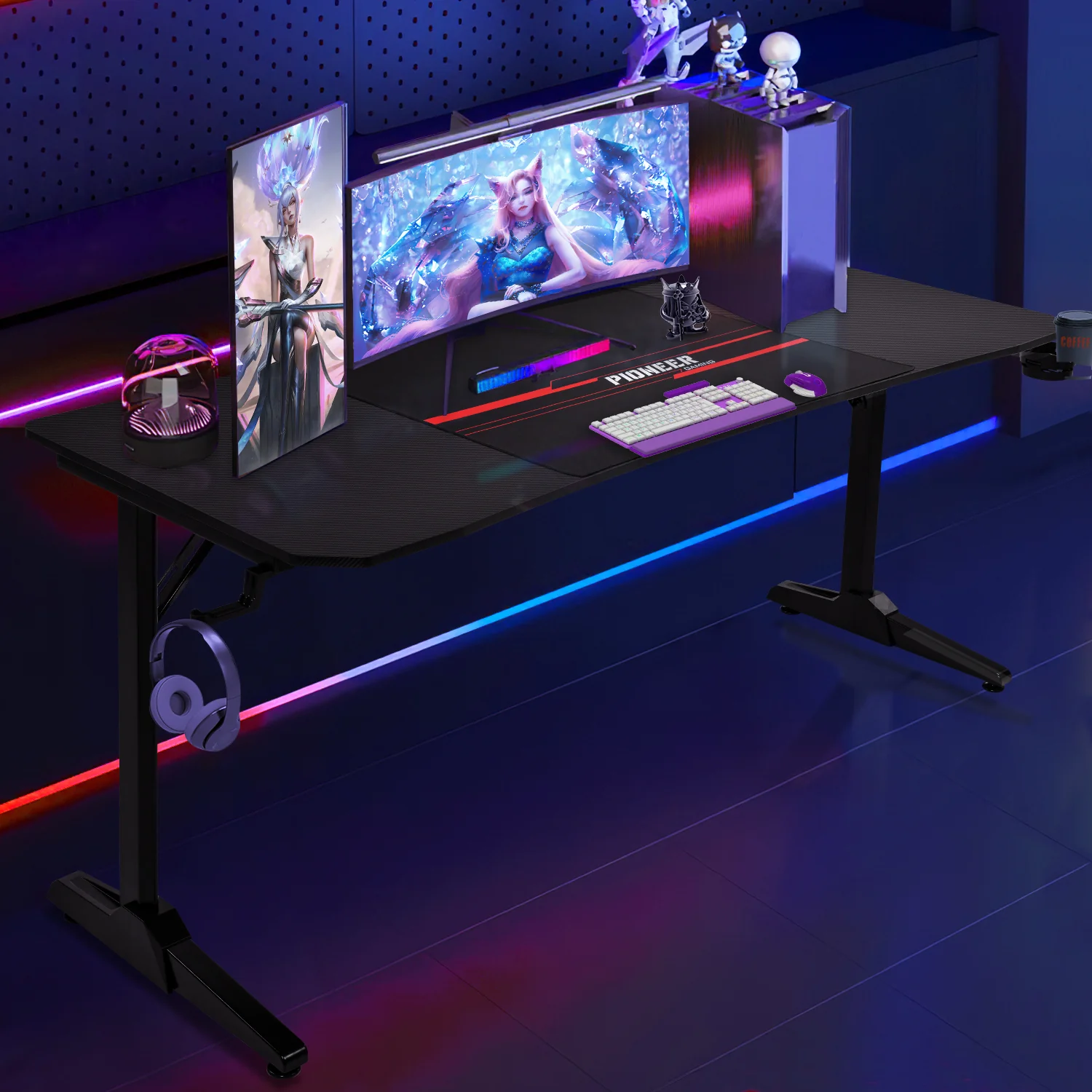 Gaming Tisch mit Getränkehalter 140/160/180 cm - Image 8