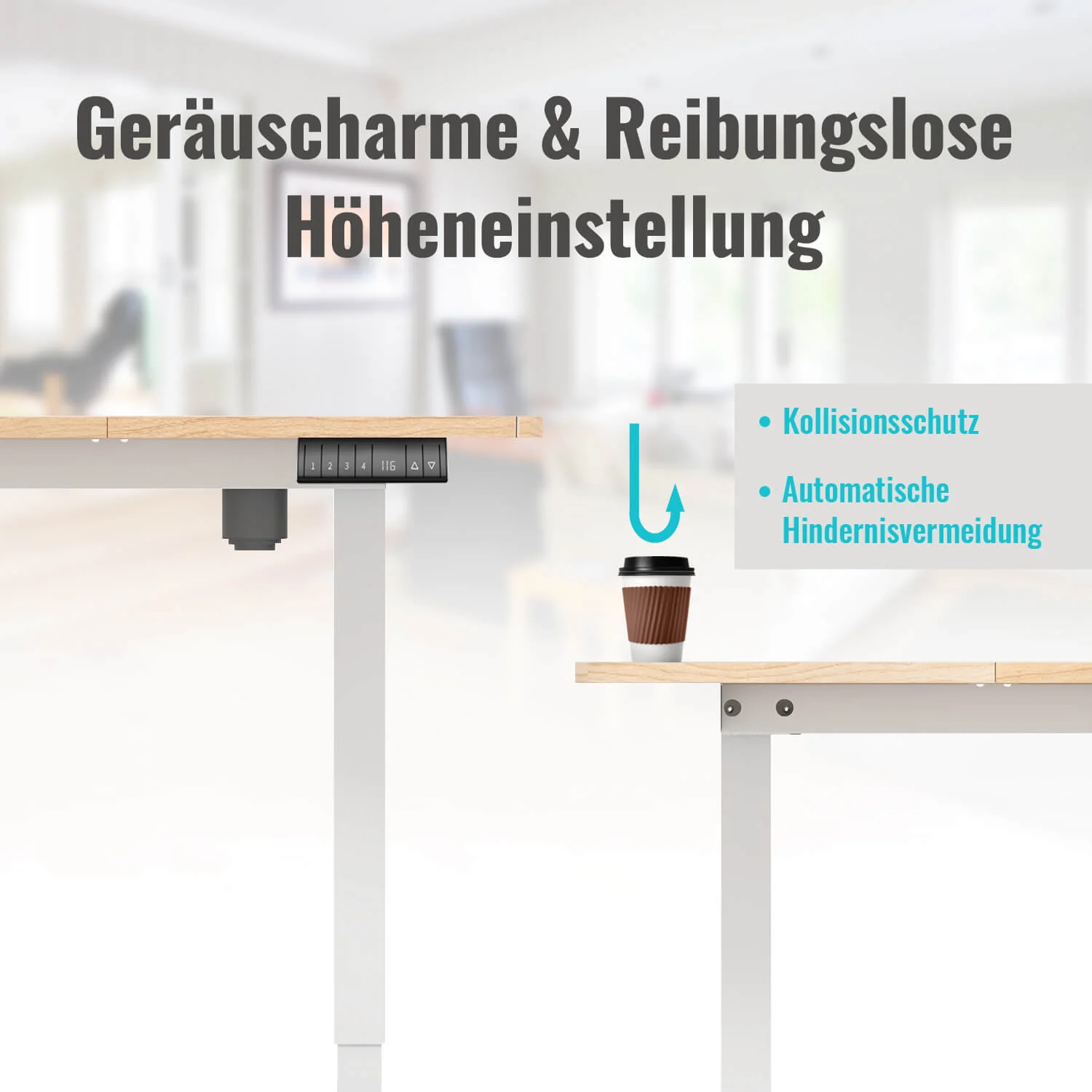 Elektrisch Höhenverstellbarer Schreibtisch 140X70 cm - Image 19