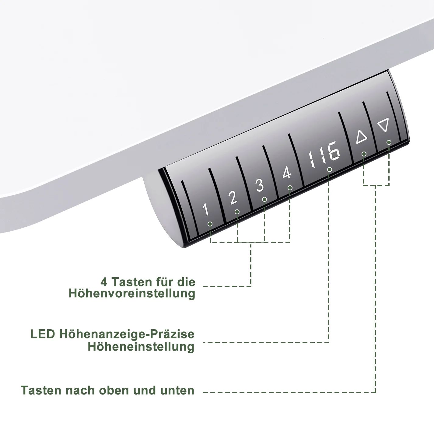 Elektrisch Höhenverstellbarer Schreibtisch 160X80 cm - Image 3