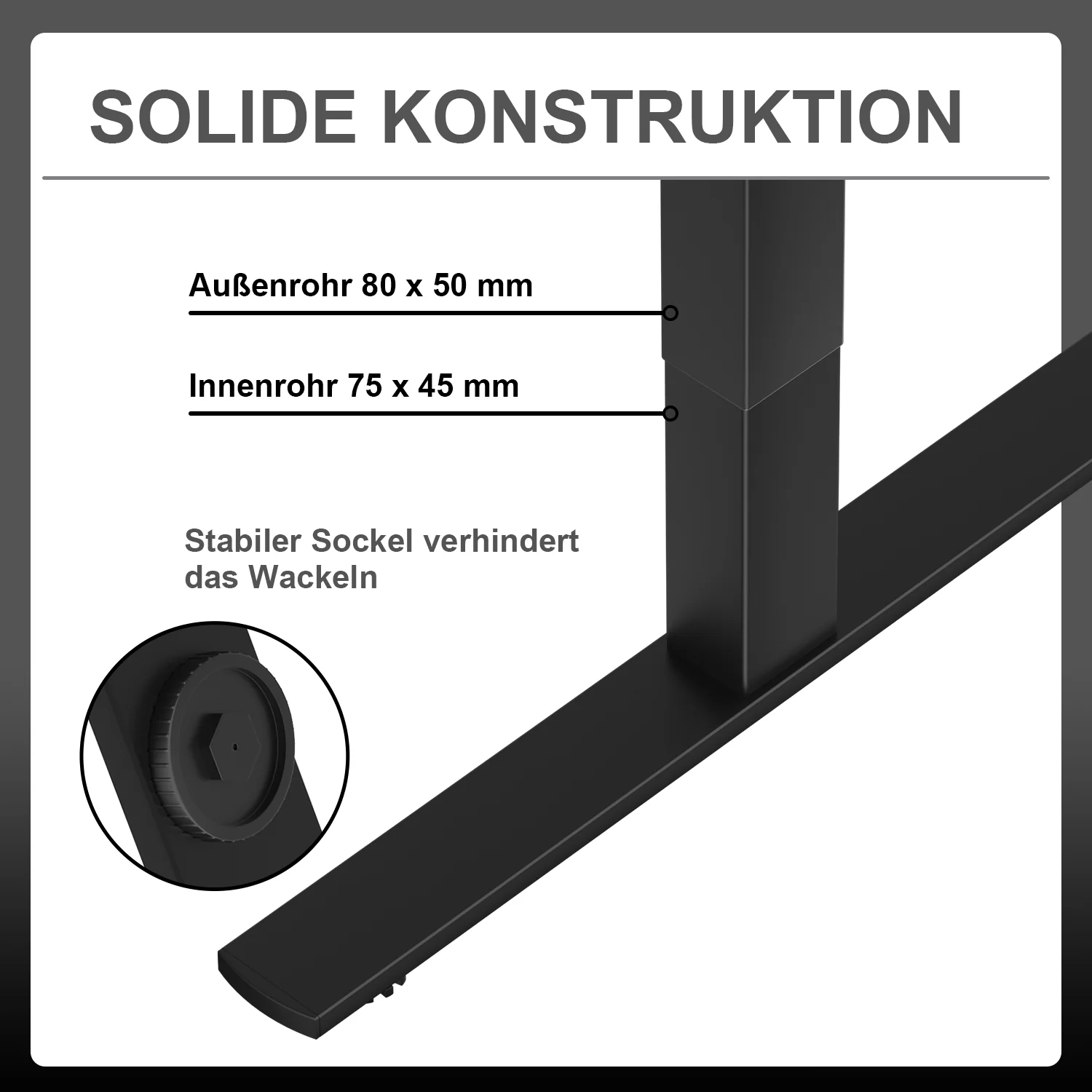 Einzelmotor Höhenverstellbares Tischgestell - Image 13