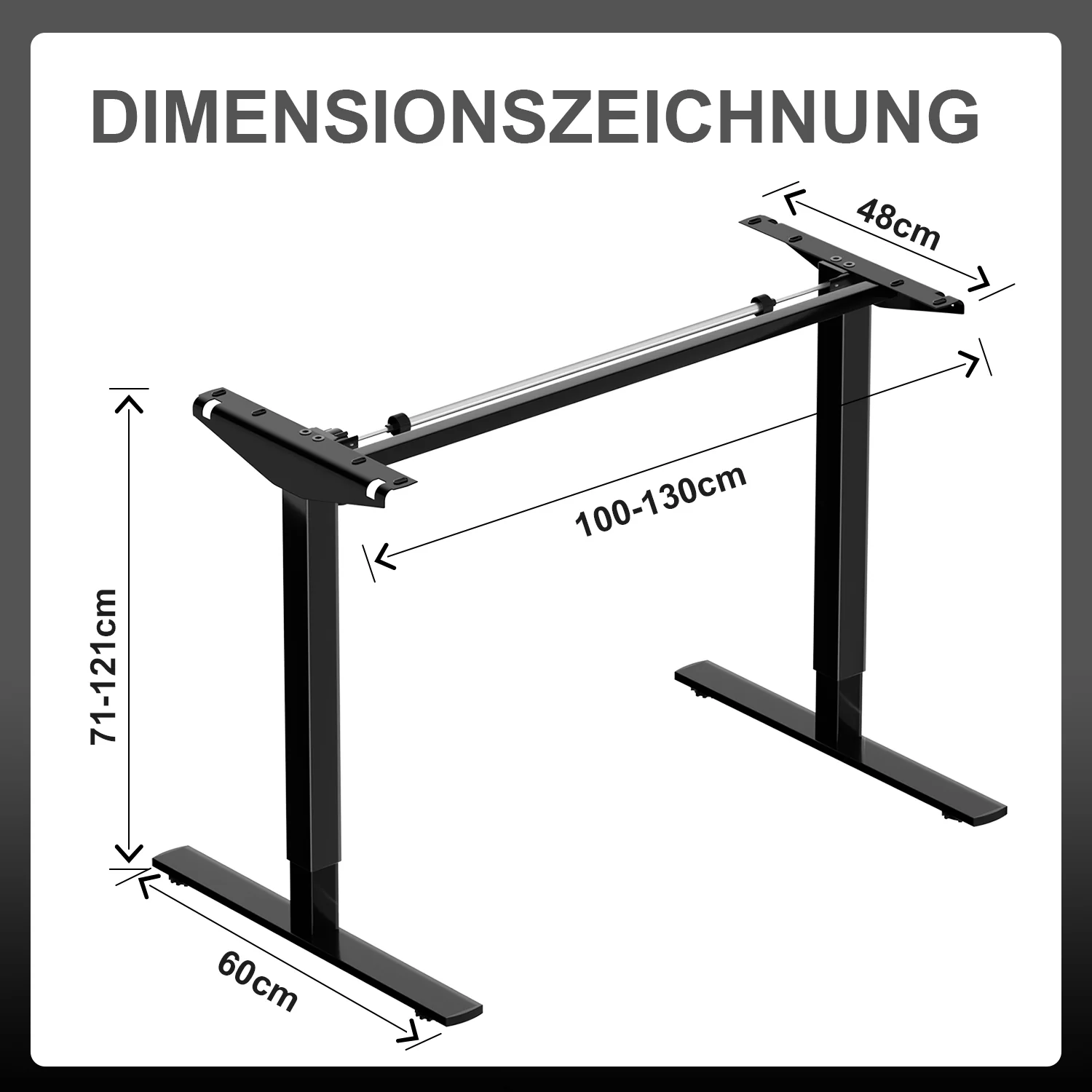 Einzelmotor Höhenverstellbares Tischgestell - Image 14