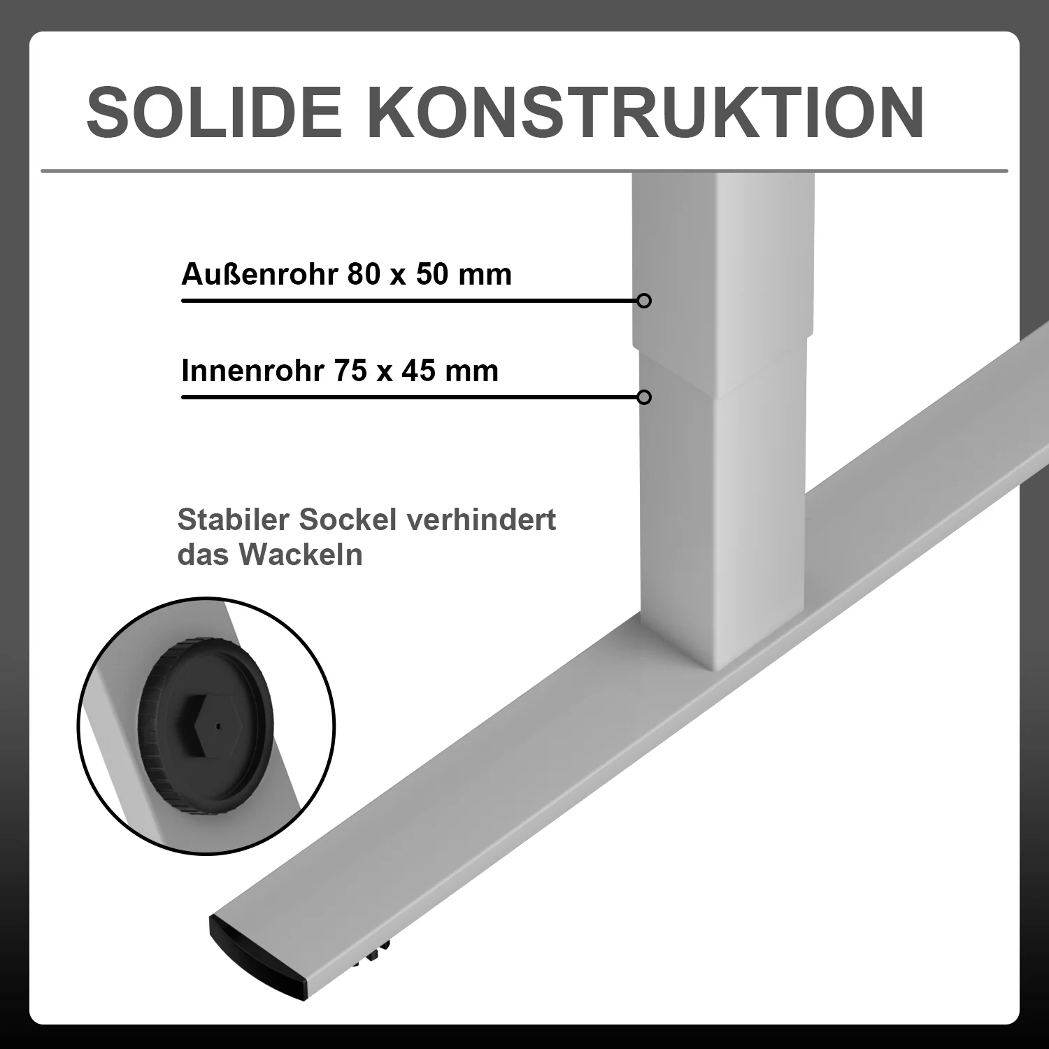 Einzelmotor Höhenverstellbares Tischgestell - Image 21