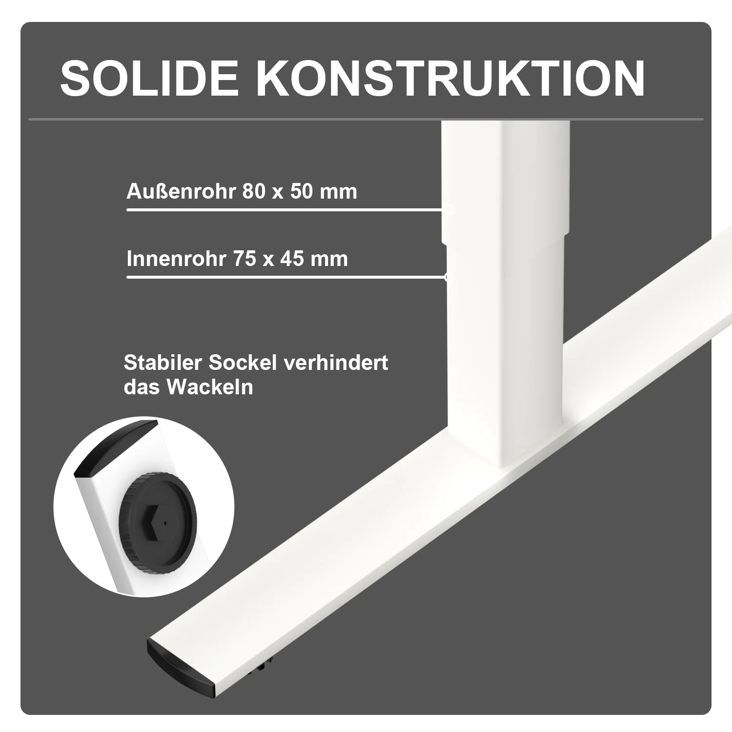 Einzelmotor Höhenverstellbares Tischgestell - Image 3