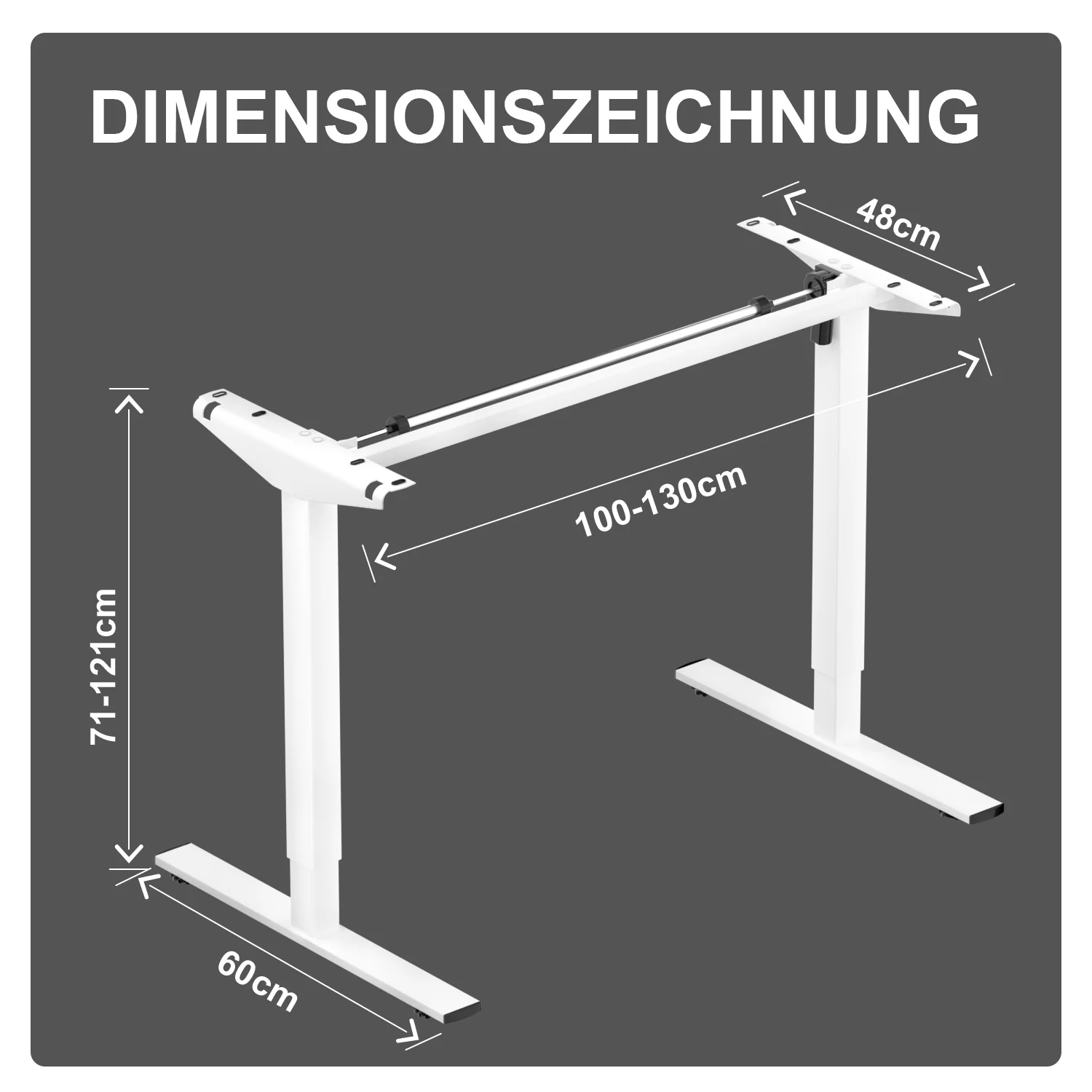 Einzelmotor Höhenverstellbares Tischgestell - Image 4