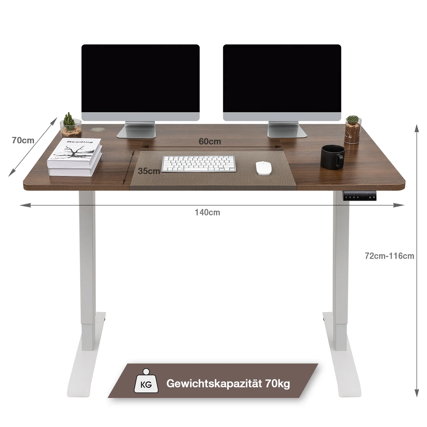 Elektrisch Höhenverstellbarer Schreibtisch 140X70 cm - Image 17