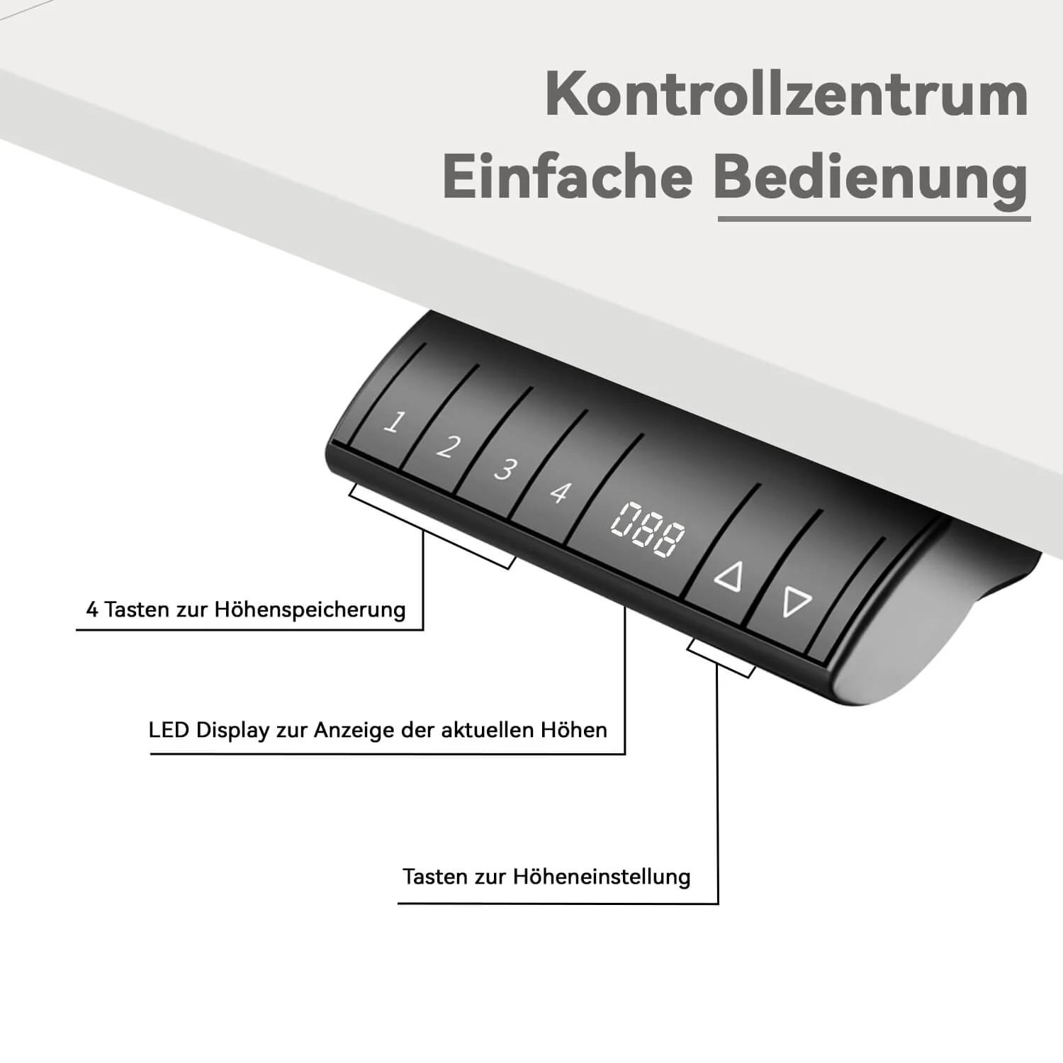 Elektrisch Höhenverstellbarer Schreibtisch 140X70 cm - Image 6