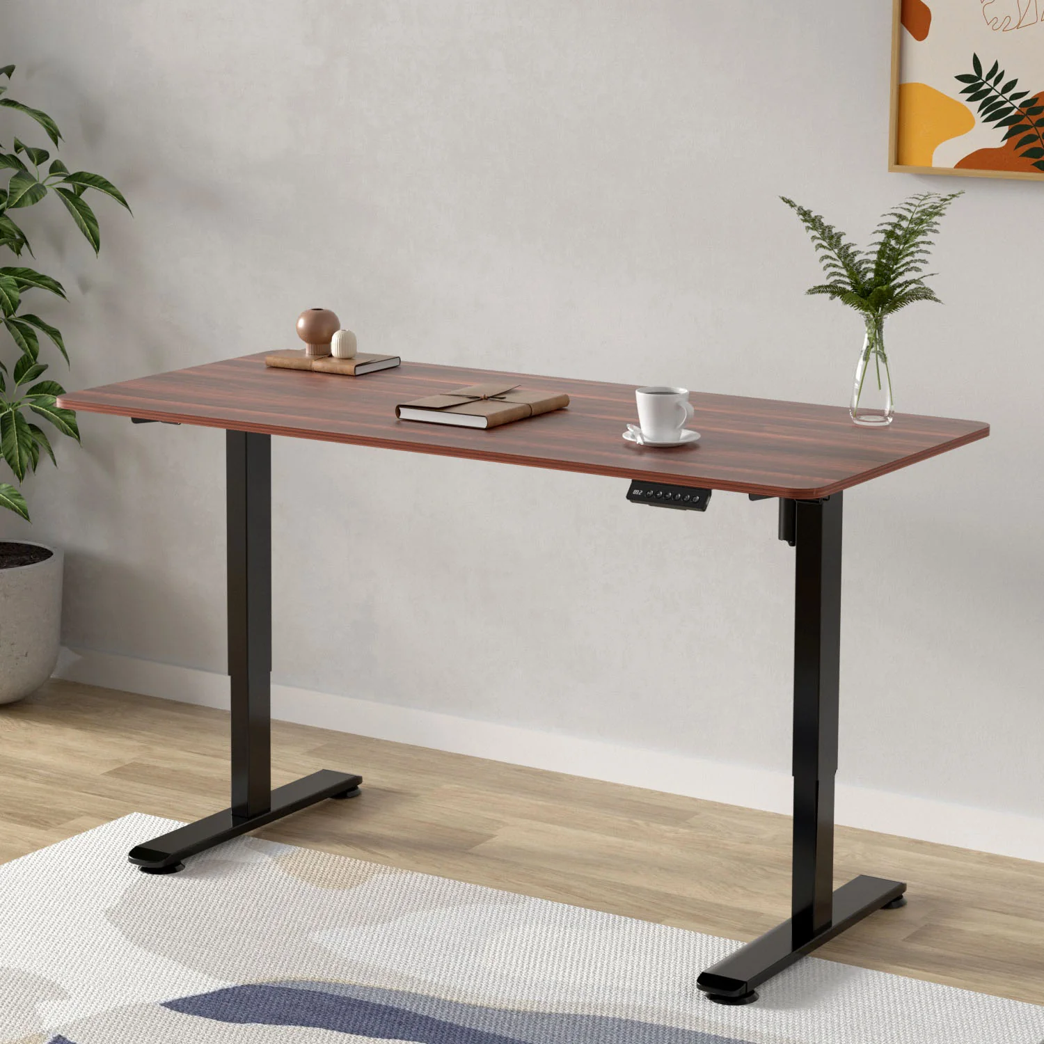 Premium Elektrisch höhenverstellbarer Schreibtisch mit In-einem-Stück gefertigt Tischplatten - Image 4