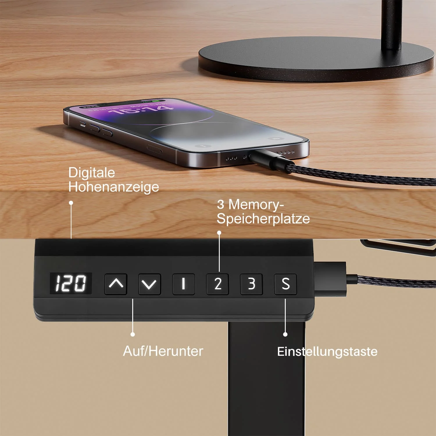 V2 Ultra Pro Elektrisch Höhenverstellbarer Schreibtisch mit Doppelmotor - Image 3