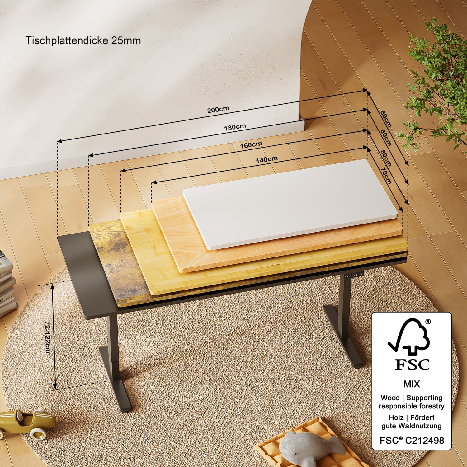 V2 Ultra Pro Elektrisch Höhenverstellbarer Schreibtisch mit Doppelmotor - Image 6